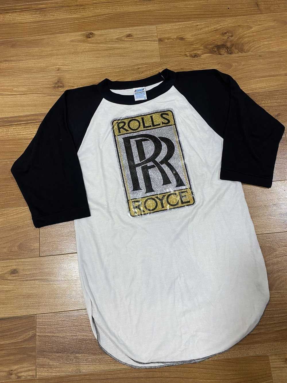 Vintage Vintage x 80s Rolls Royce Baseball Shirt … - image 1