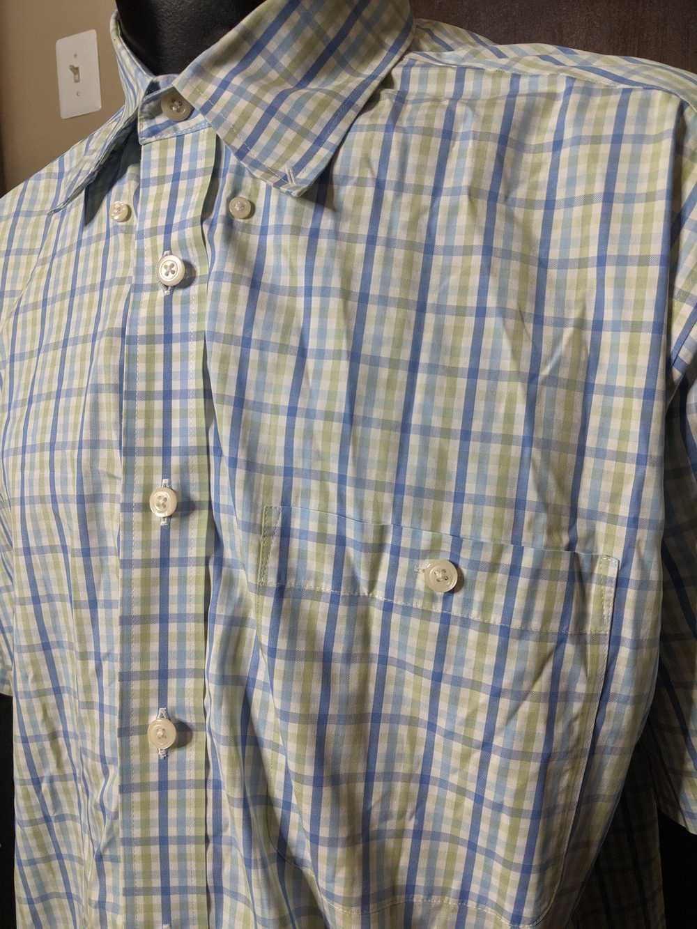 Orvis Green and blue plaid shirt sleeve shirt - image 2