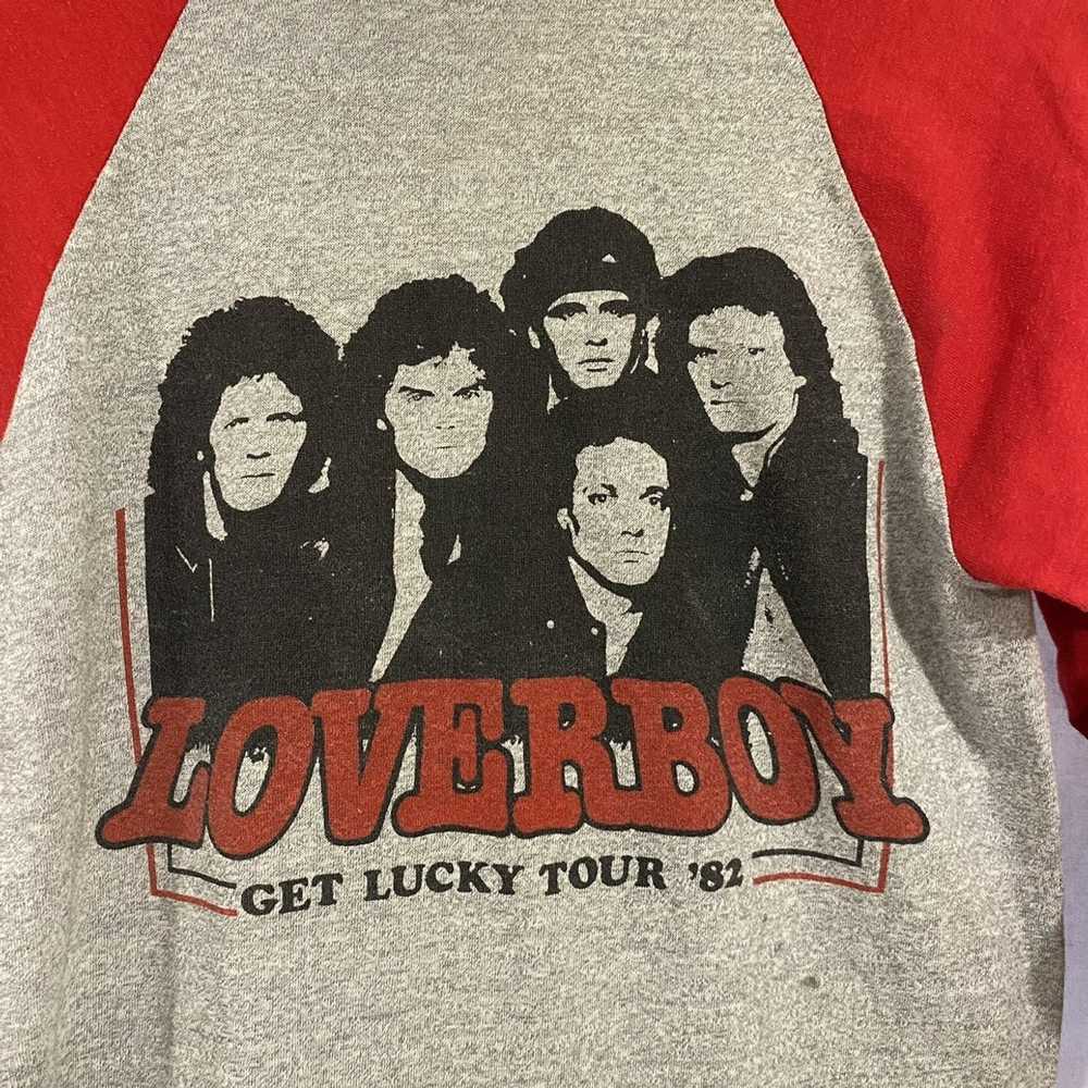 Vintage Vintage Loverboy 1982 Concert Get Lucky T… - image 2