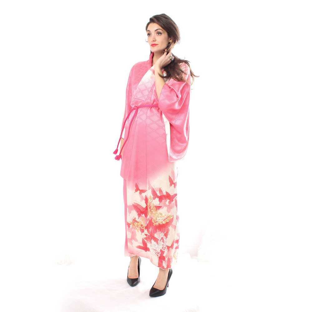 Pink Butterfly Kimono - image 3