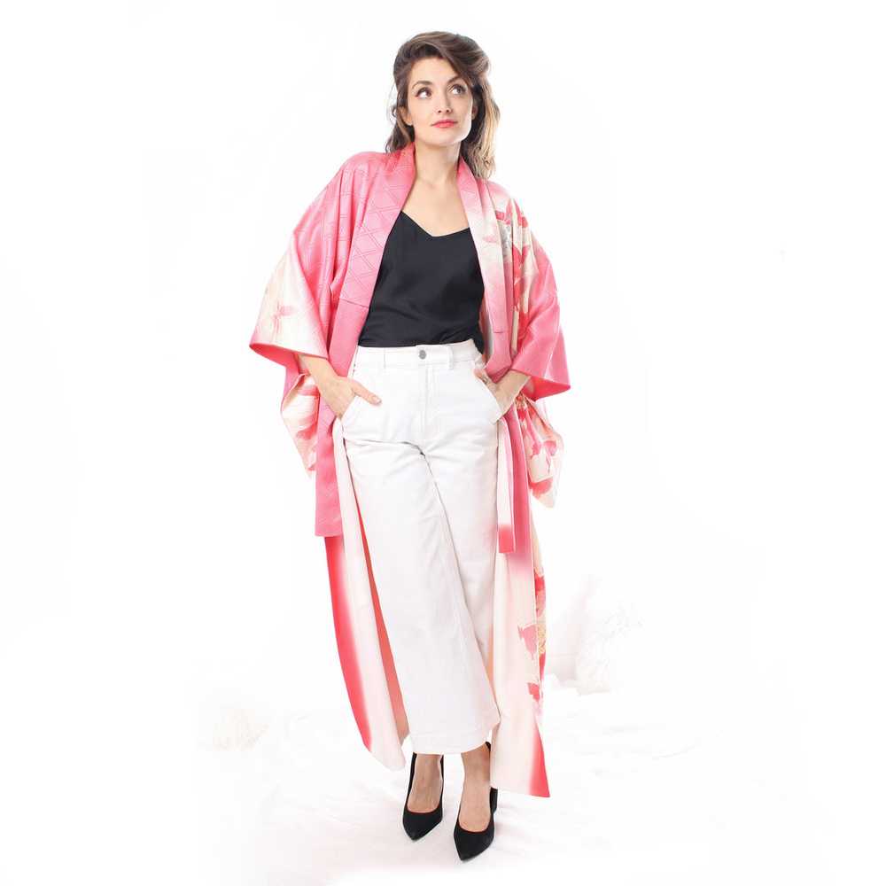 Pink Butterfly Kimono - image 6