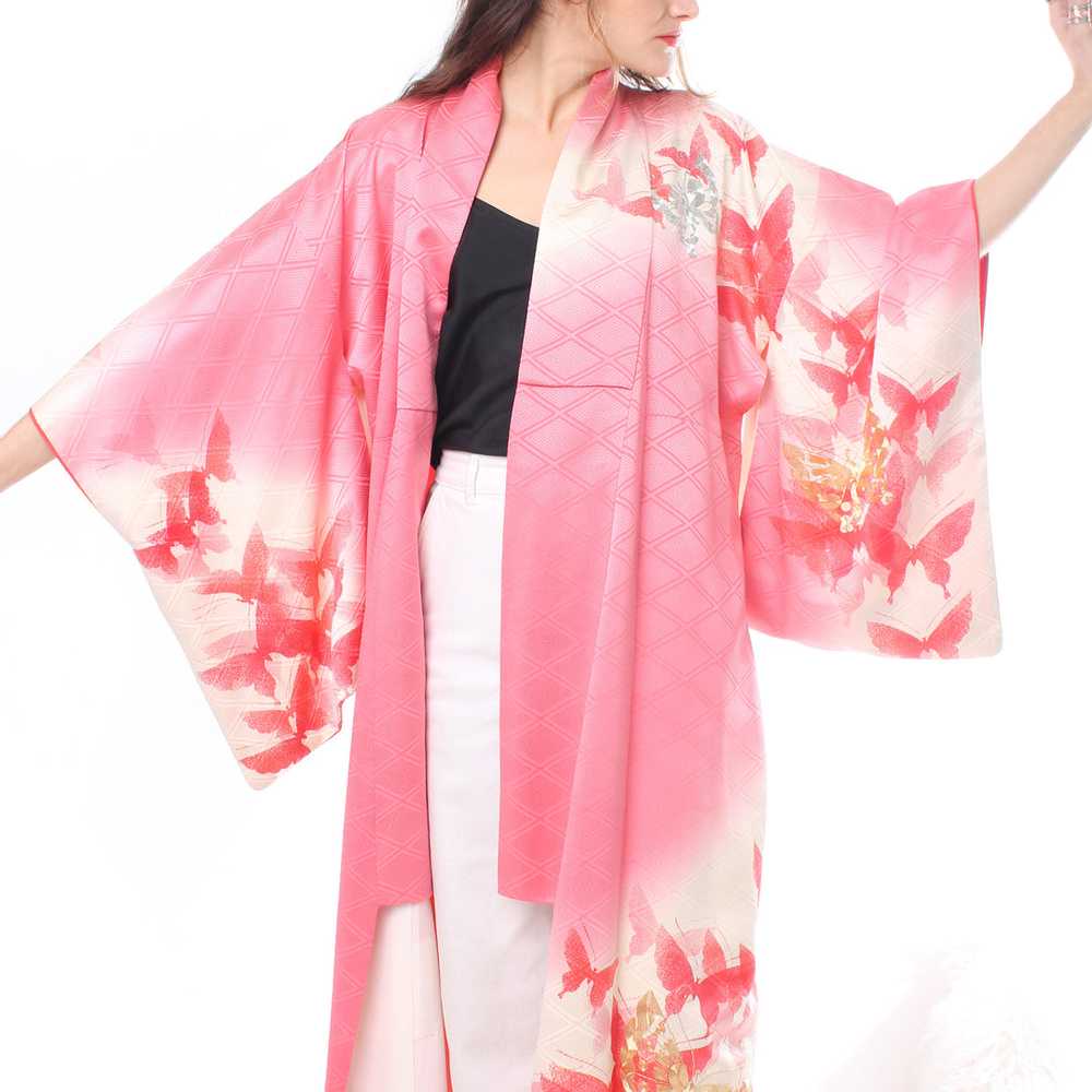 Pink Butterfly Kimono - image 7