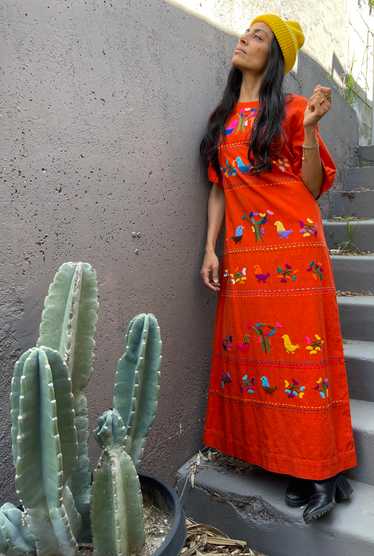 60s/70s Mexican Embroidered Maxi - image 1