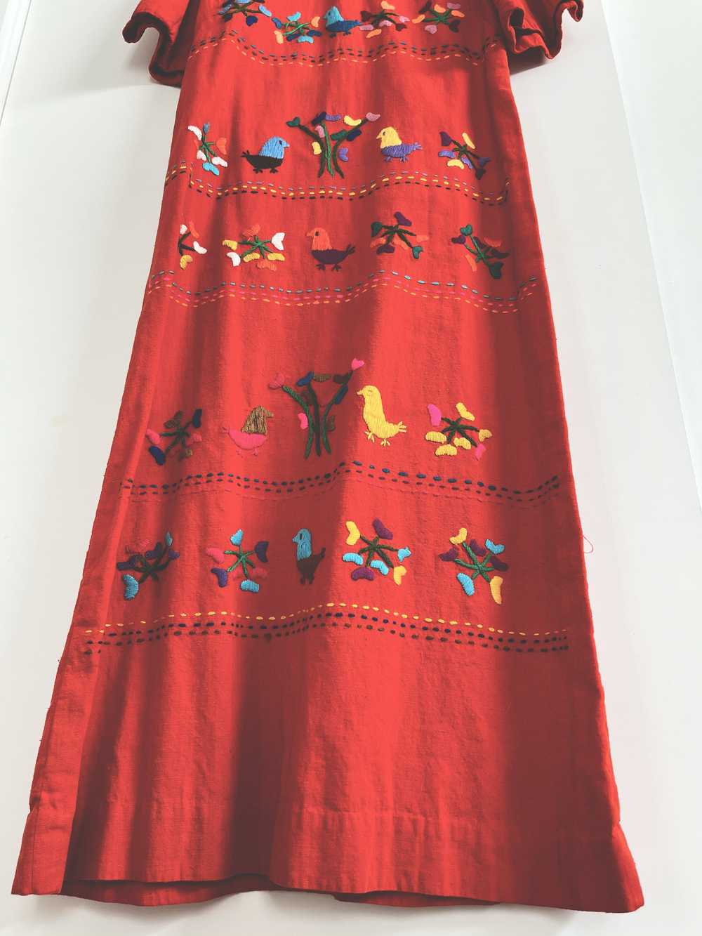 60s/70s Mexican Embroidered Maxi - image 7