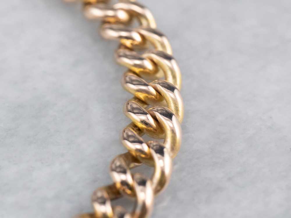 Antique Rose Gold Padlock Chain Bracelet - image 7