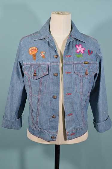 Vintage 60s/70s Embroidered Denim Jacket, OOAK, Ma