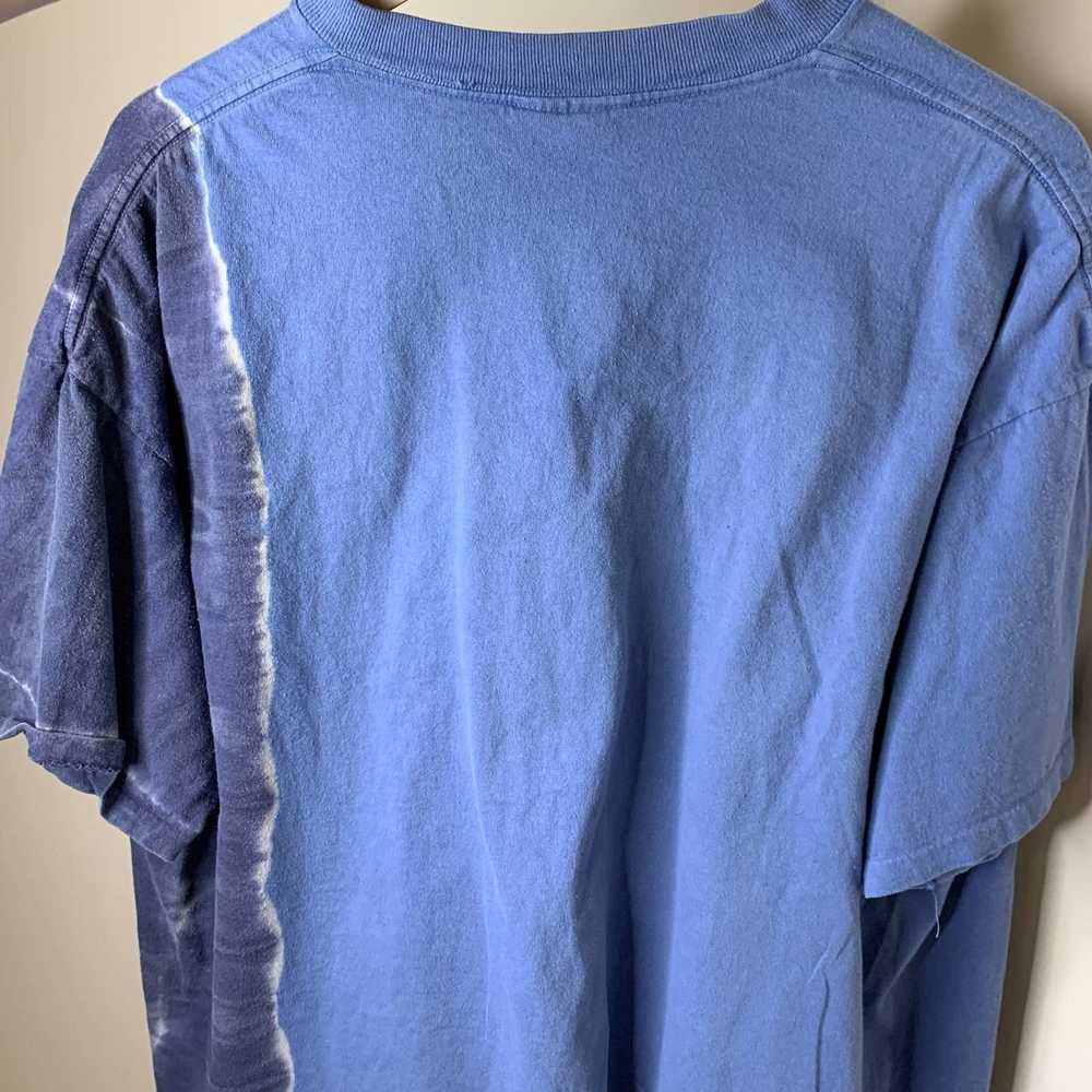 Vintage Vtg 90s Oneita Tie-Dye Blank Tee Shirt Bl… - image 8