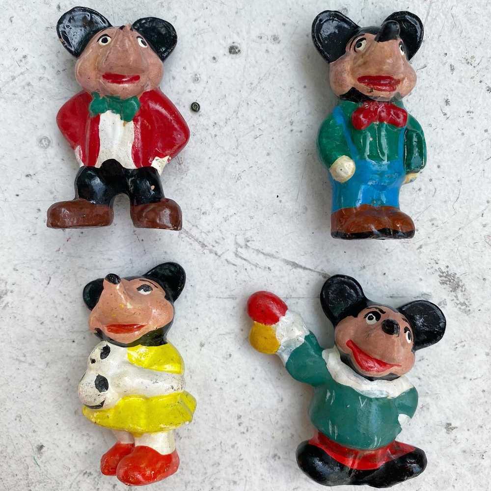 1930s Handmade Mickey and Minnie Figurines - image 1
