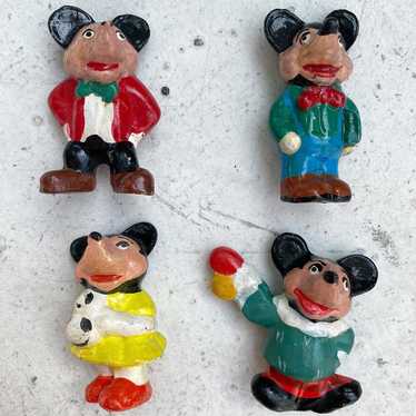 1930s Handmade Mickey and Minnie Figurines - image 1