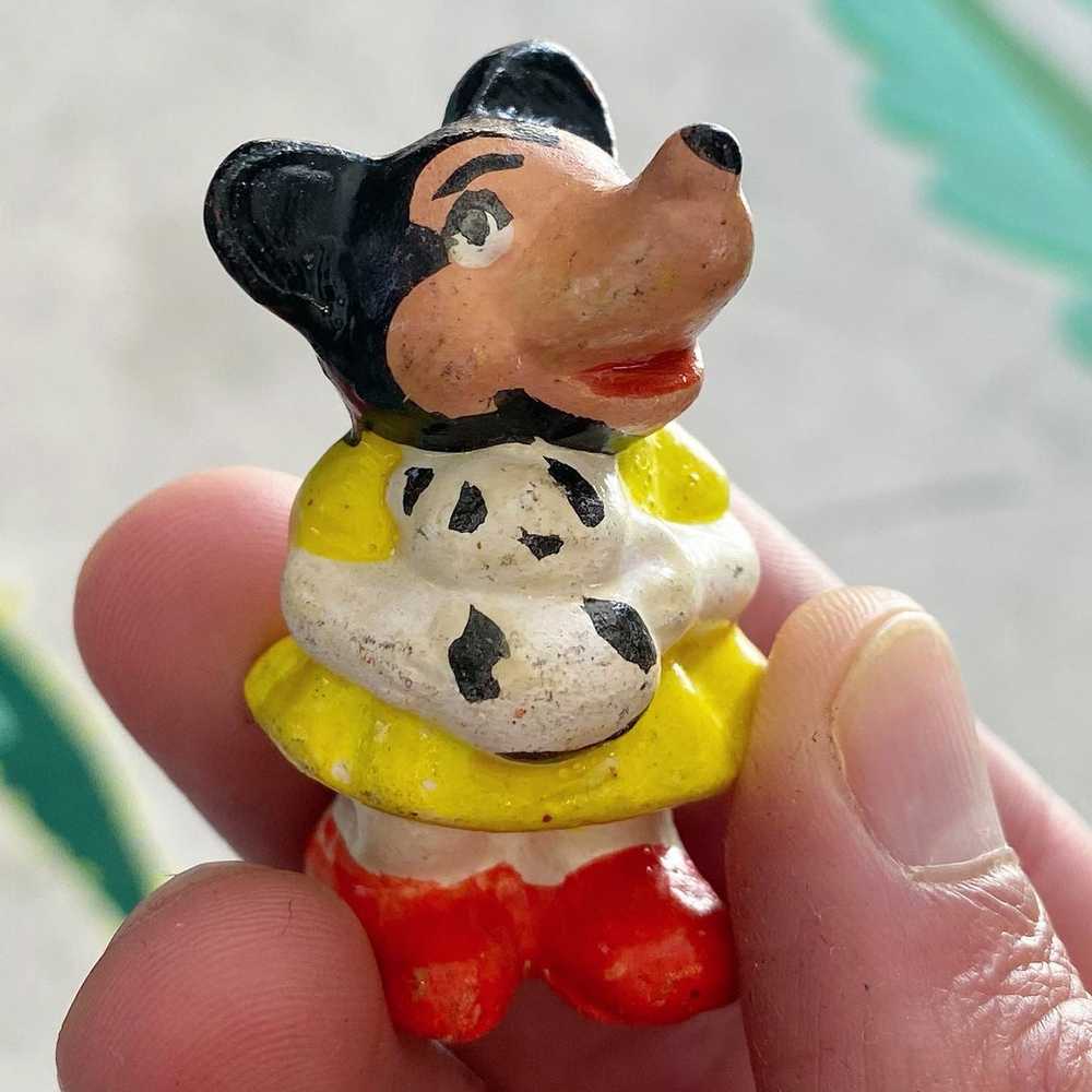 1930s Handmade Mickey and Minnie Figurines - image 2