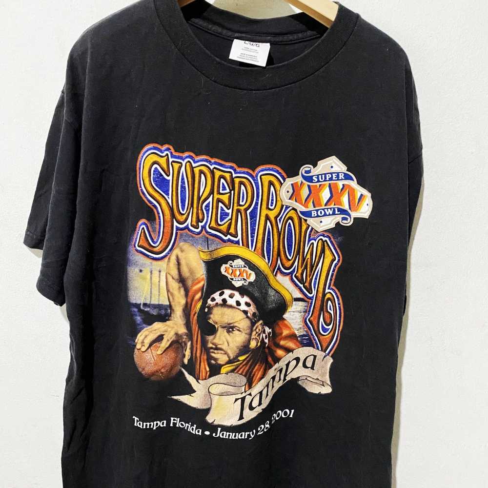 NEW YORK GIANTS BALTIMORE RAVENS SUPER BOWL XXXV VINTAGE 2001 T-SHIRT ADULT  XL