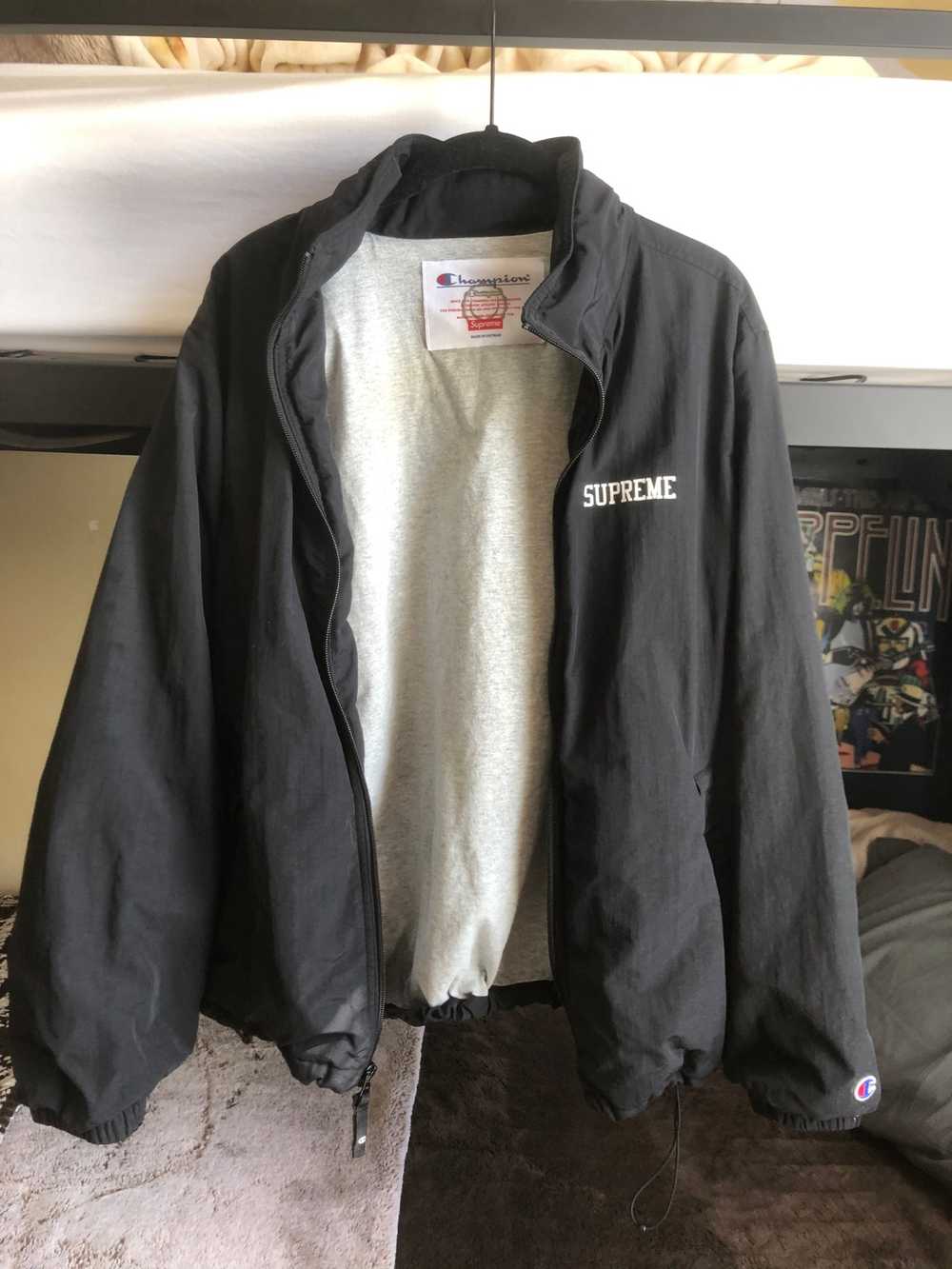 Jacket Supreme x Champion Black size S International in Polyamide