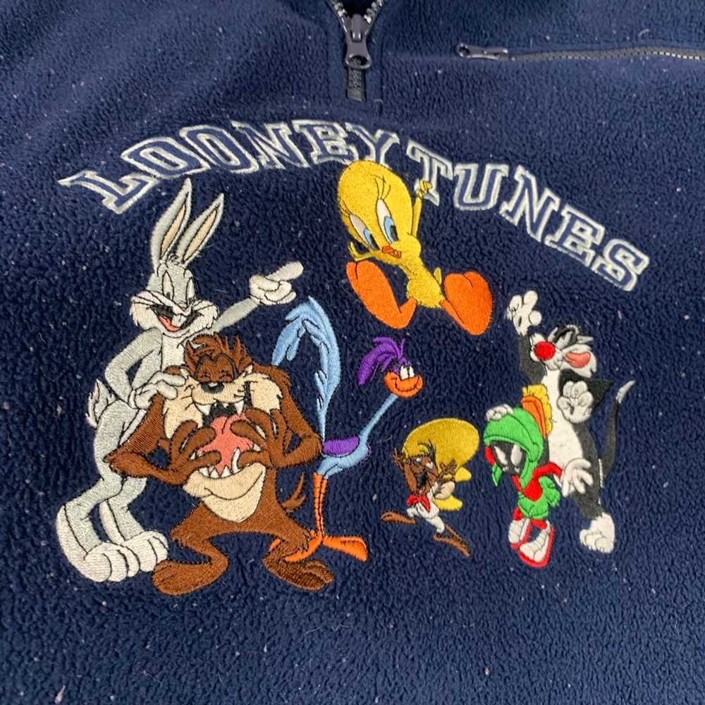 Disney × Vintage Vintage looney tunes 1/4 zip emb… - image 2