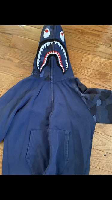 Bape Bape blue camo shark hoodie