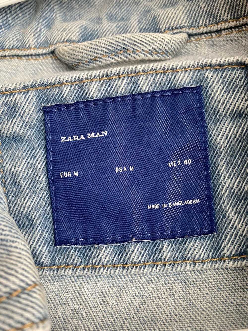 Zara - Geometric Jacquard Denim Jacket - Gray - Men