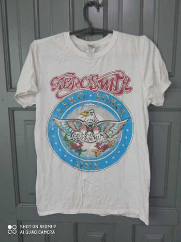 Aerosmith × Band Tees × Rock T Shirt White Rock B… - image 1
