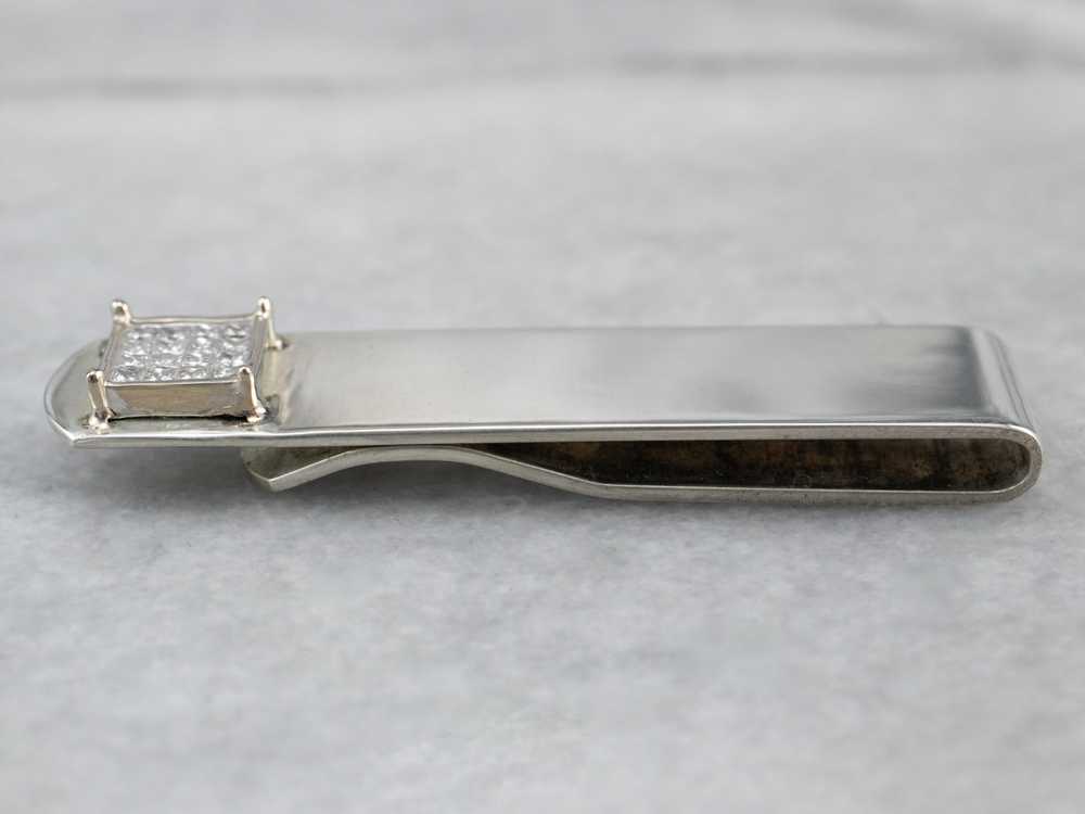 Diamond Sterling Silver Tie Bar - image 4