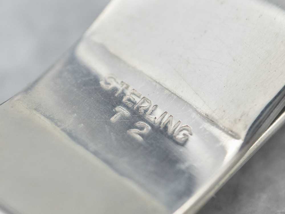 Diamond Sterling Silver Tie Bar - image 7
