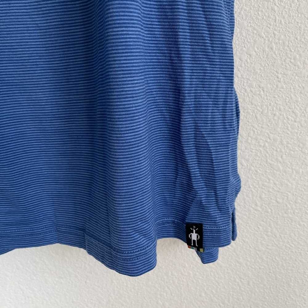 Smart Wool Smartwool Striped Short Sleeve Polo Sh… - image 3