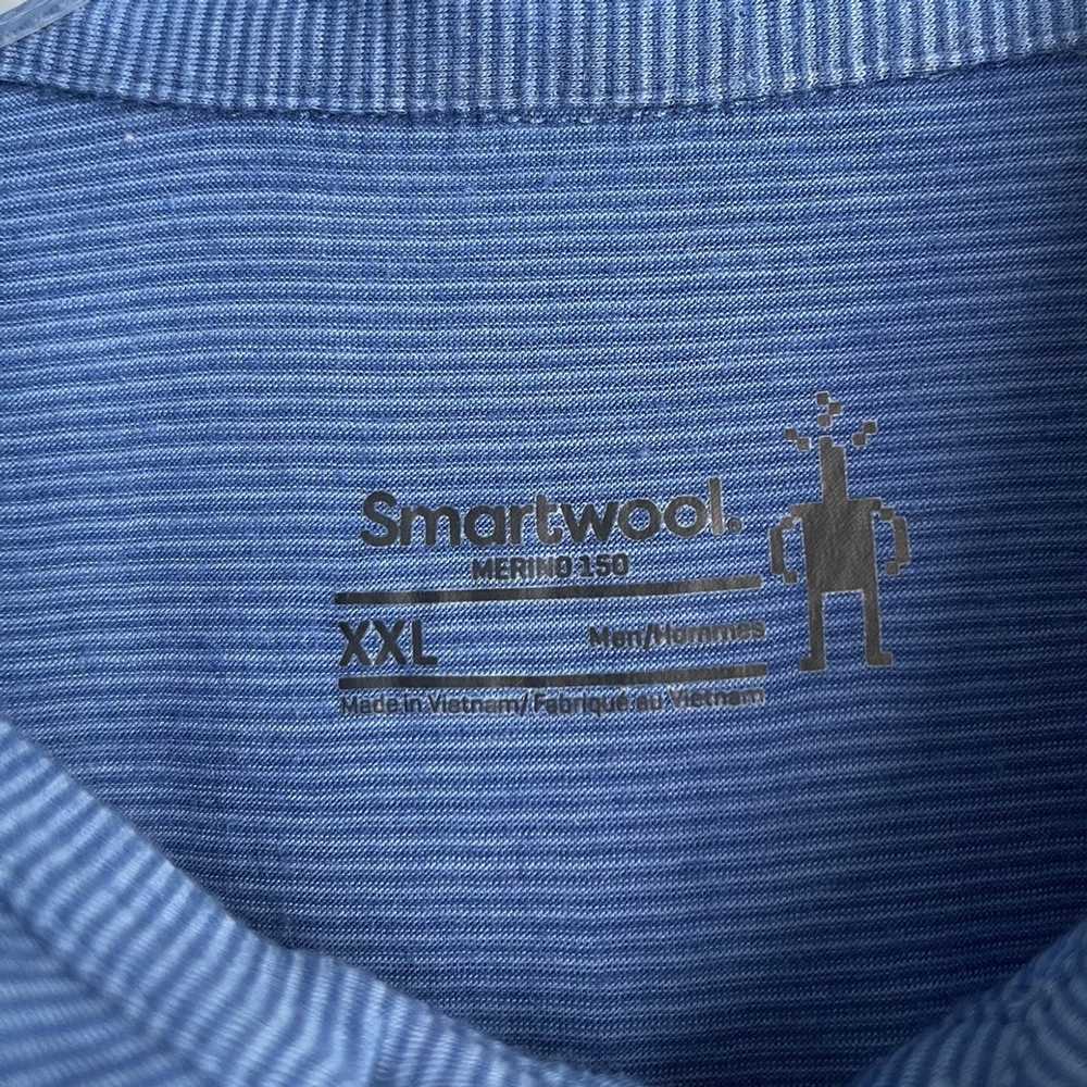 Smart Wool Smartwool Striped Short Sleeve Polo Sh… - image 4