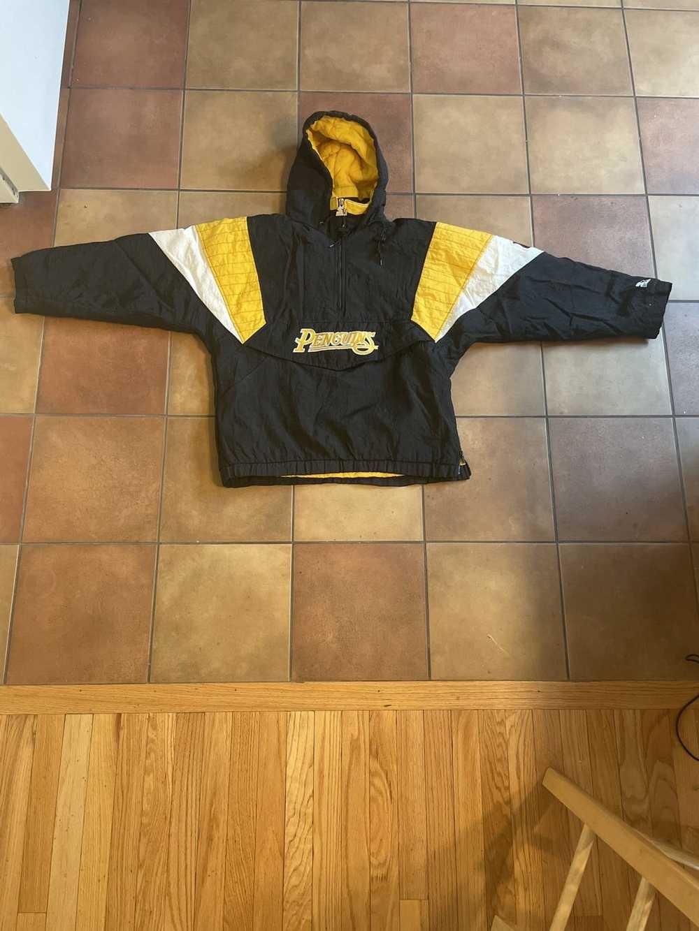 90's Pittsburgh Penguins Starter Satin NHL Bomber Jacket Size