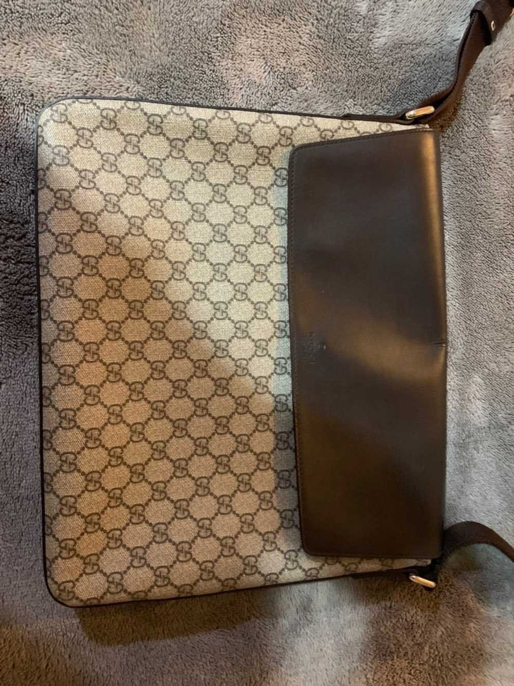 Gucci Lightly used brown Gucci laptop bag - image 1