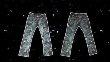 Streetwear FuccUuWant Spiderweb Denim Jeans - image 1