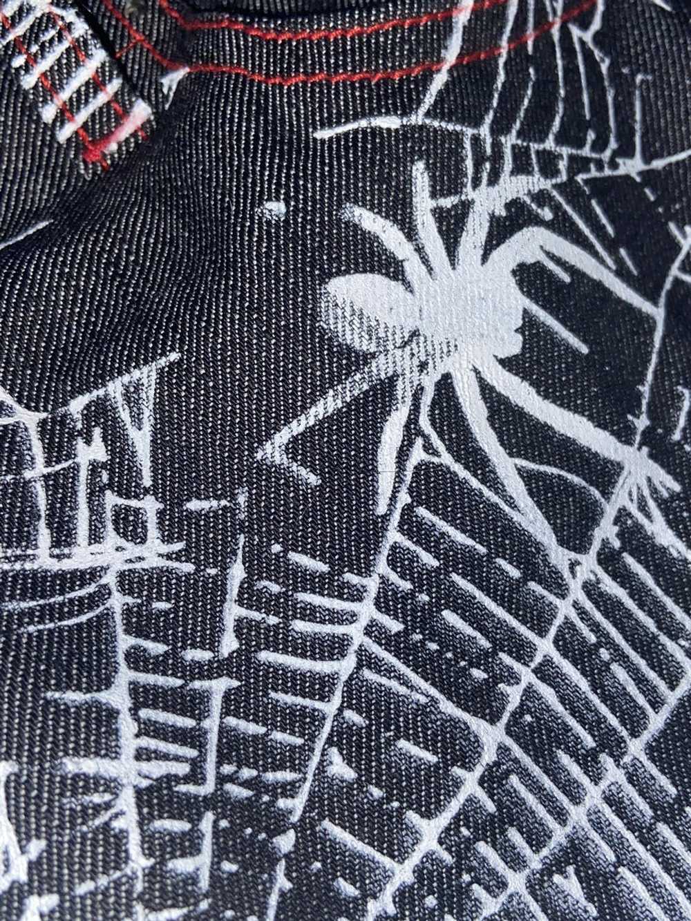 Streetwear FuccUuWant Spiderweb Denim Jeans - image 3