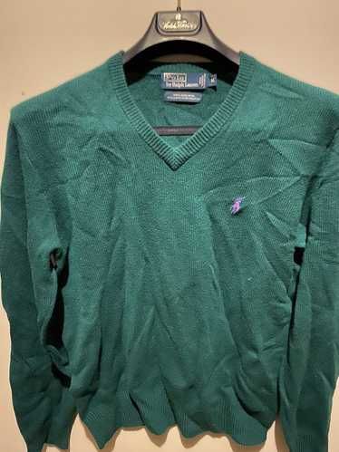 Polo Ralph Lauren Green lambswool vneck medium