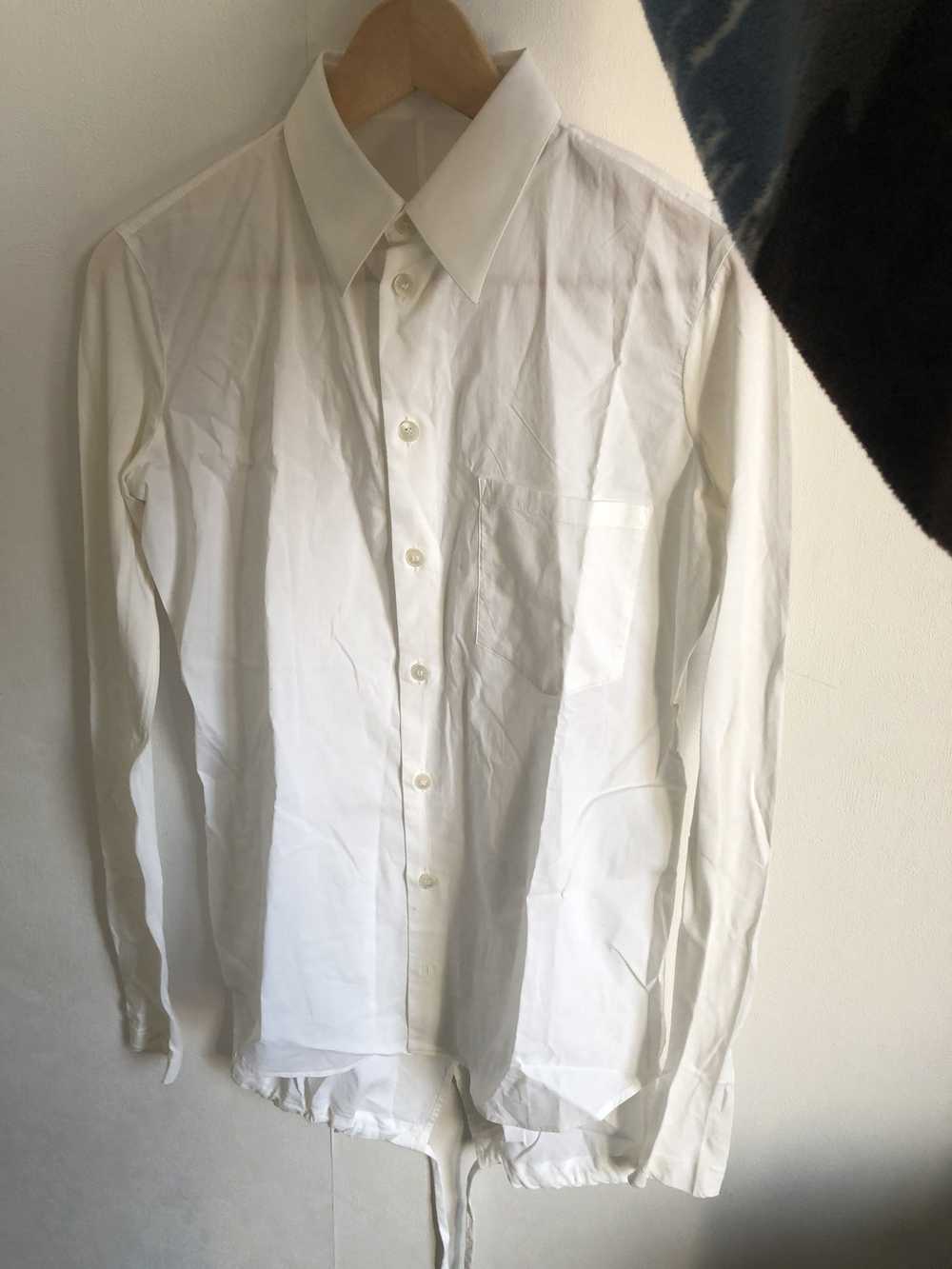Helmut Lang White Cut Out Sleeve T-Shirt Helmut Lang