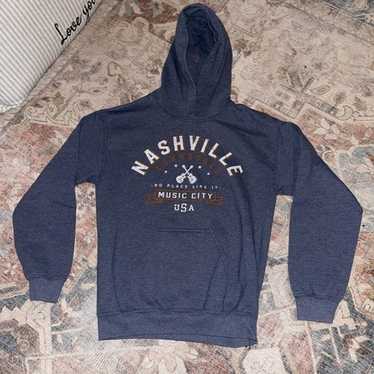 Gildan Nashville Gray Hoodie Sweashirt - image 1