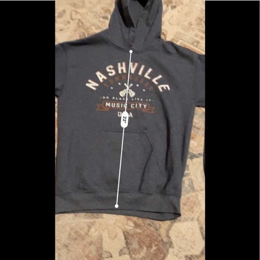 Gildan Nashville Gray Hoodie Sweashirt - image 3