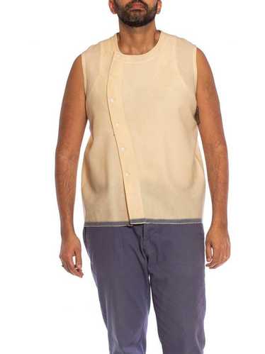 Victorian Cream Wool Asymmetrical Button Up Sleev… - image 1