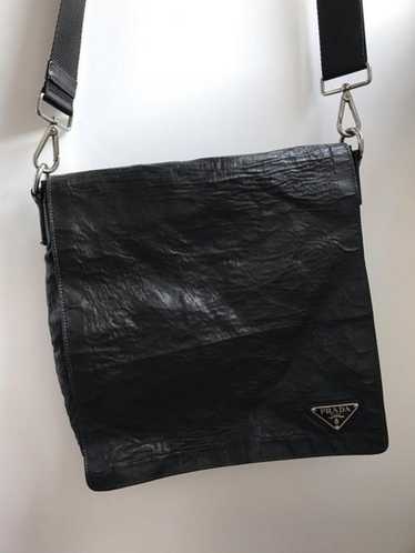 Authentic PRADA Nylon Saffiano Leather Shoulder Cross Body Bag Khaki Green  8393F
