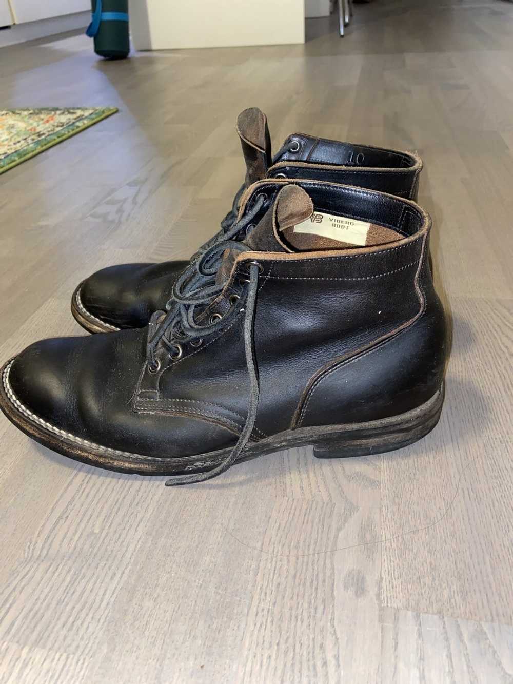 Viberg Viberg Black Leather Work Boots - image 2