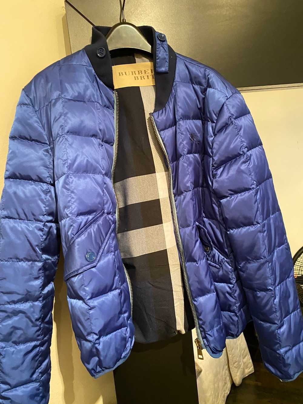 Burberry Burberry Royal Blue Quilted Bomber Jacket - image 1