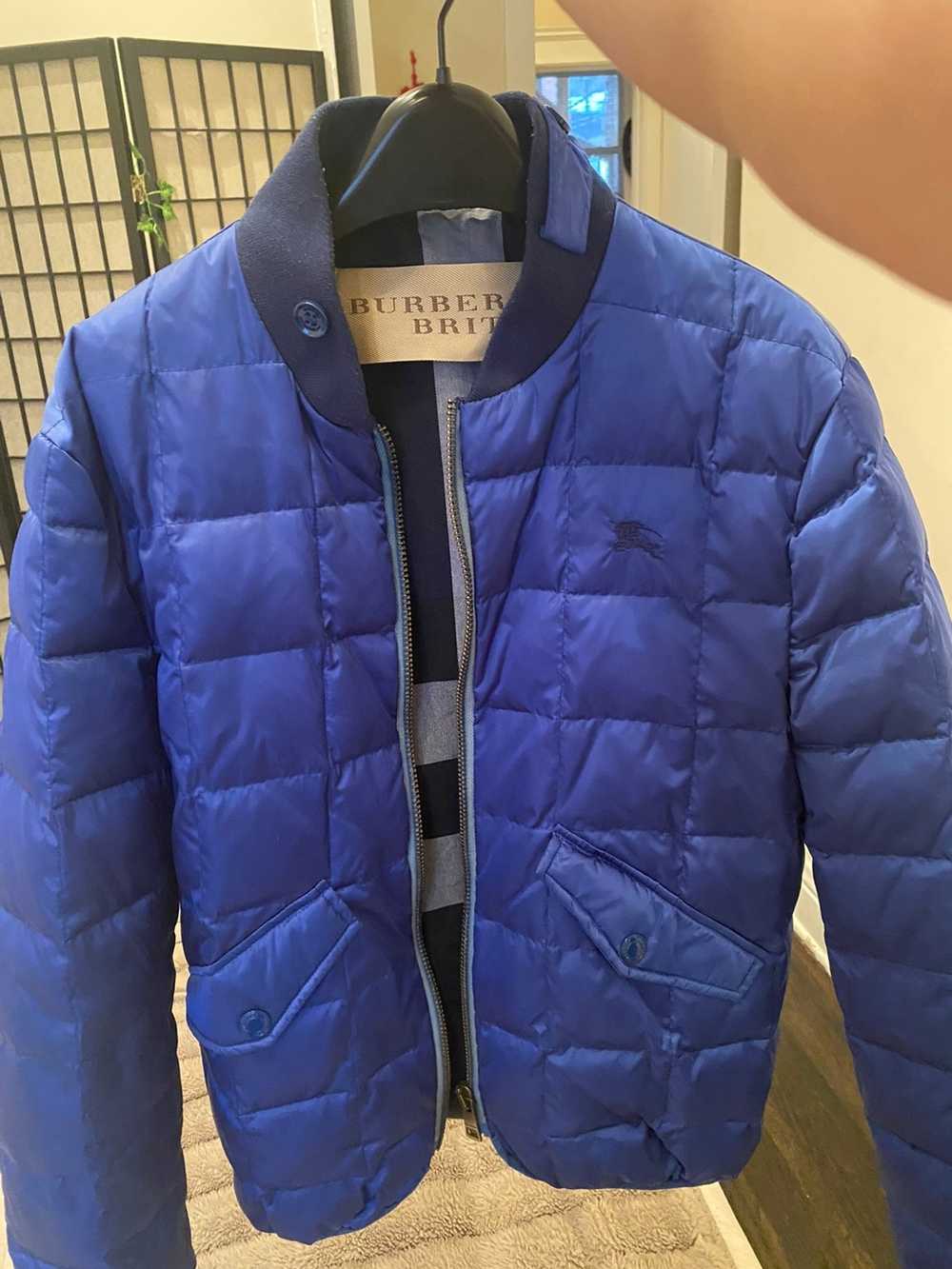 Burberry Burberry Royal Blue Quilted Bomber Jacket - image 7