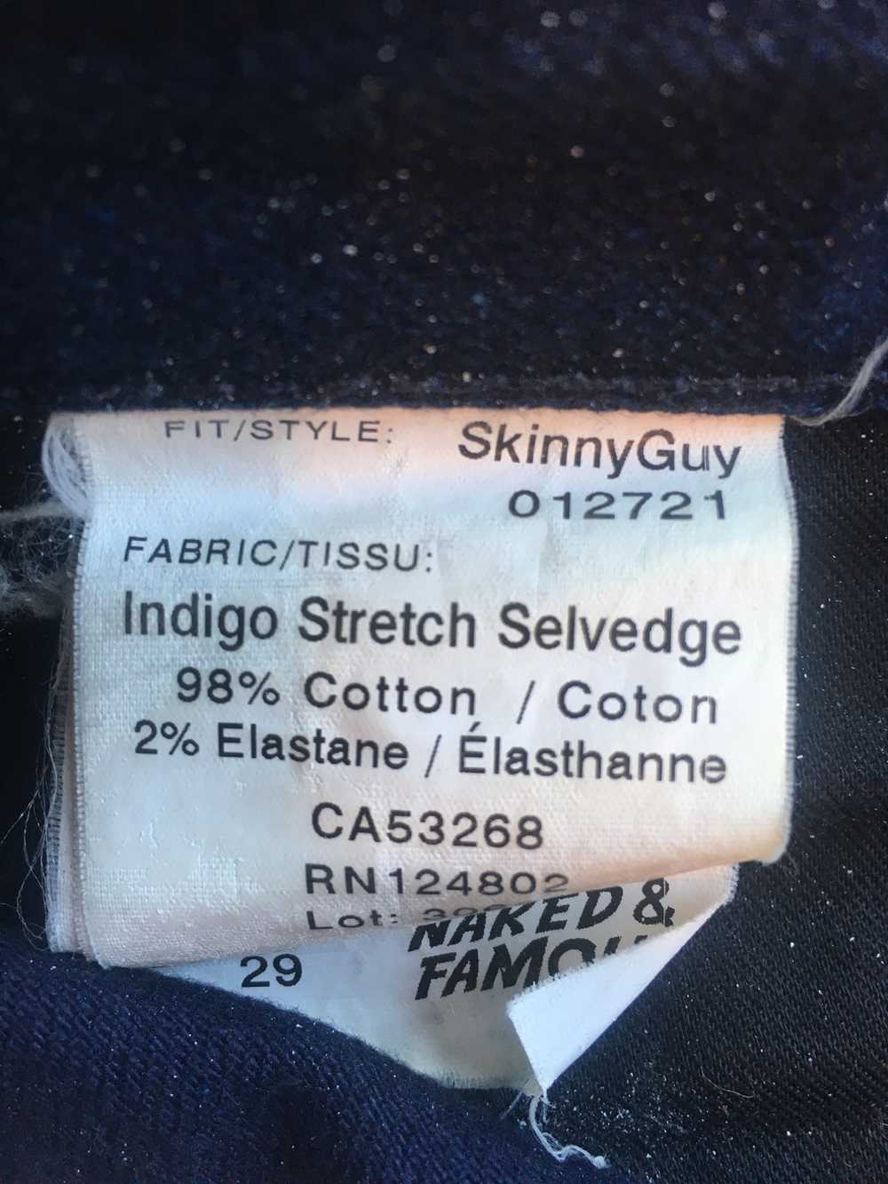 Naked & Famous N&F Skinny Guy Indigo Stretch Selv… - image 6