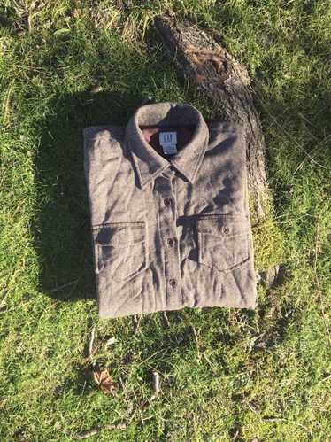 Gap × Vintage Vtg 90s gap wool tweed shirt