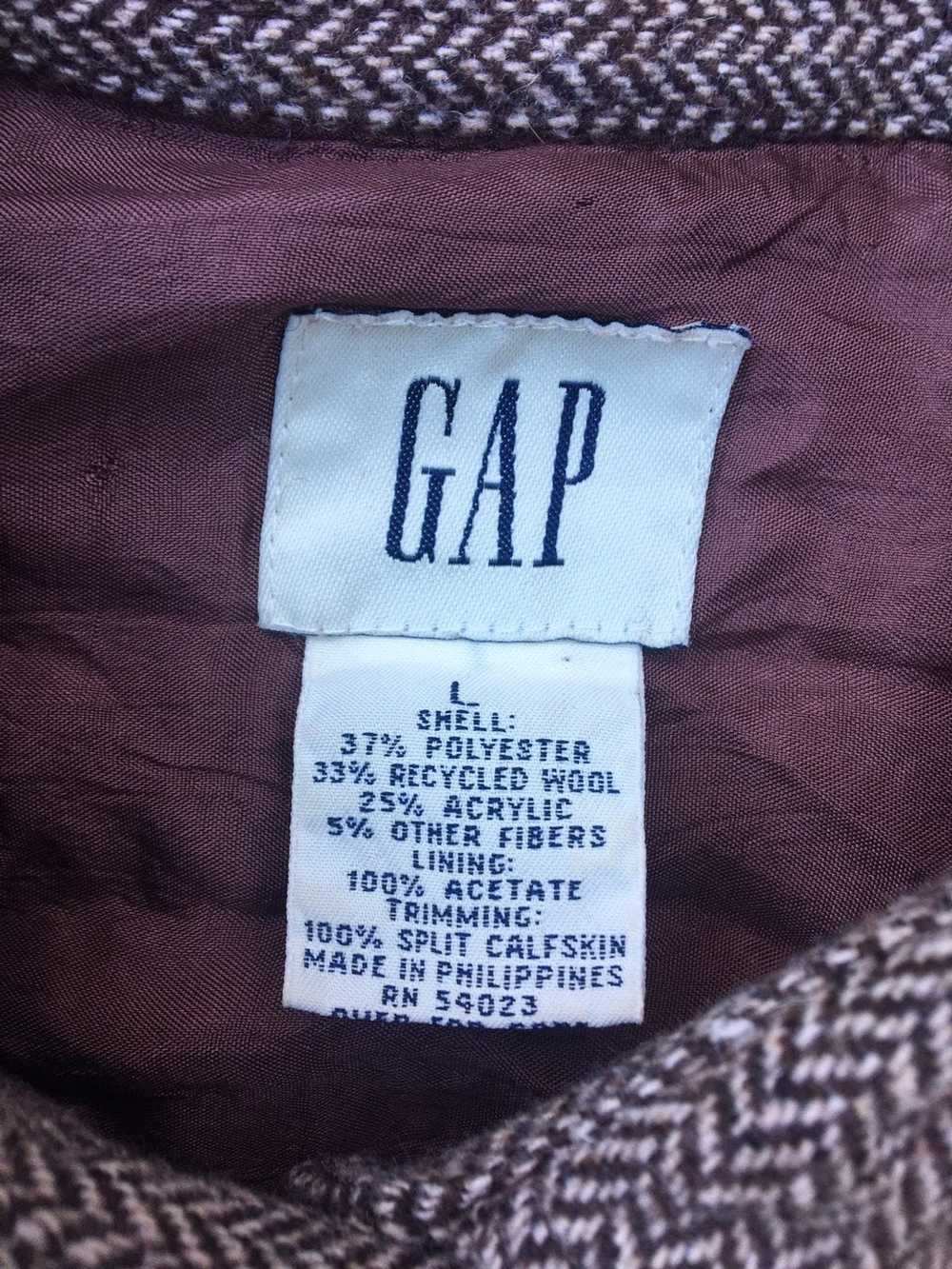 Gap × Vintage Vtg 90s gap wool tweed shirt - image 3