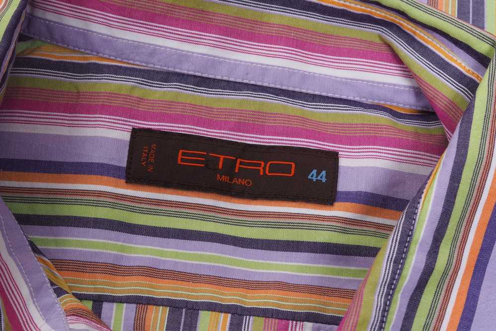 Etro Etro Milano Striped Multicolor Shirt 44 17.5… - image 10