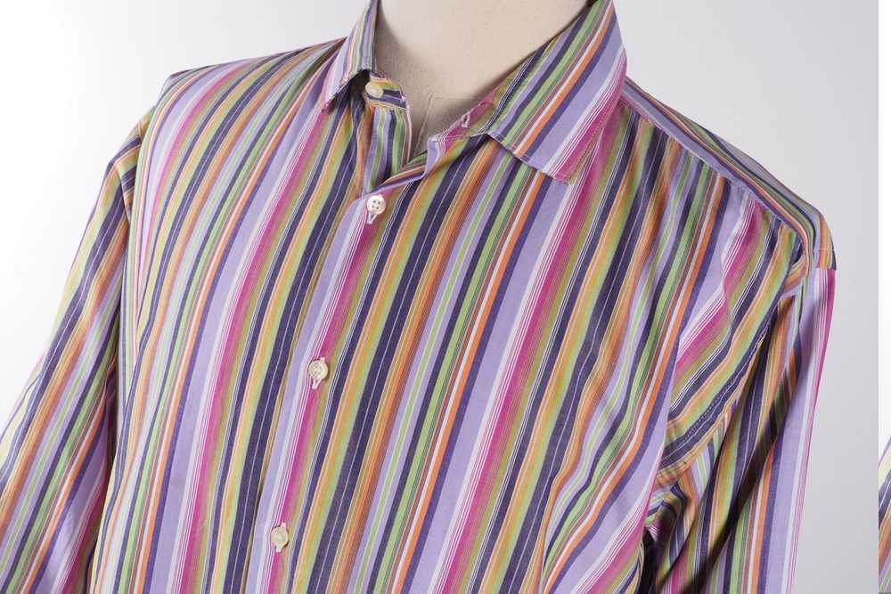 Etro Etro Milano Striped Multicolor Shirt 44 17.5… - image 3