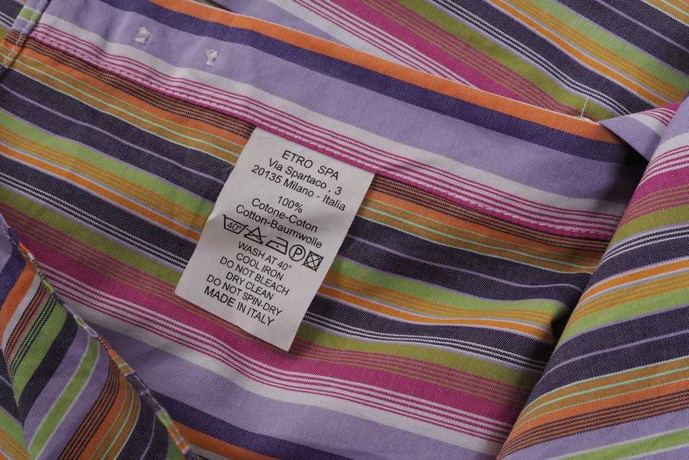 Etro Etro Milano Striped Multicolor Shirt 44 17.5… - image 9