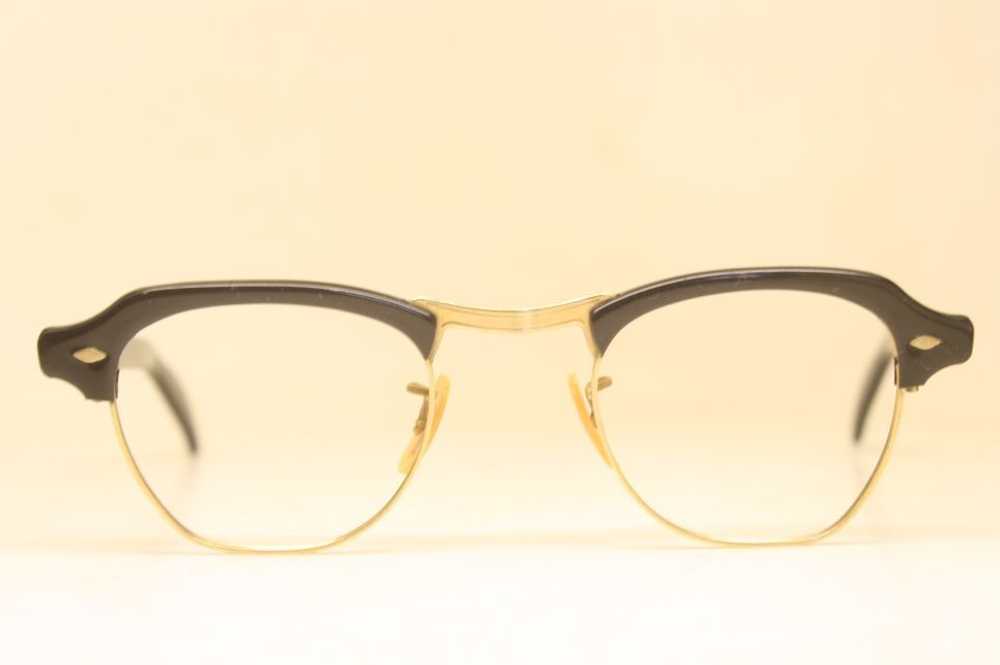 Unused Black Gold B&L Vintage Cat Eye Glasses - image 1