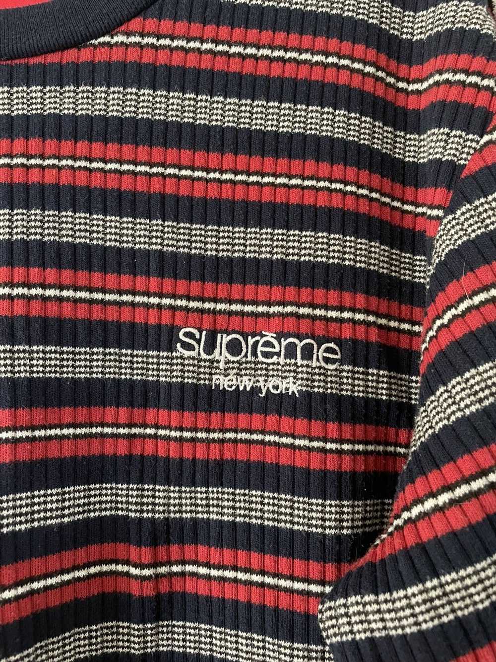 Supreme Supreme Ribbed Knit Striped Sweater - Gem