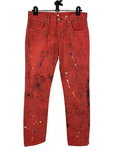 Levi's Vintage Red 569 Paint Splatter Denim