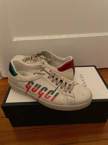 Gucci Ace 'hite' Low Gucci Blade - Distressed W