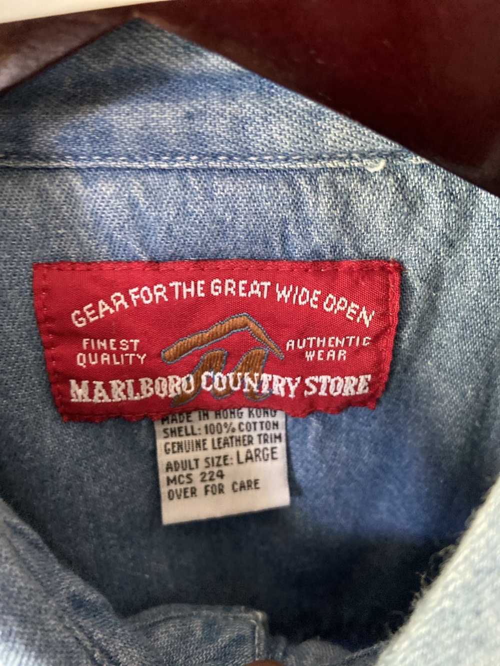 Marlboro × Vintage Vintage Marlboro Denim Shirt B… - image 6