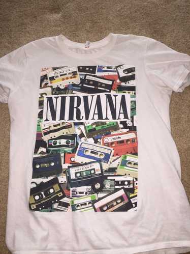 Nirvana Nirvana cassette tape shirt white