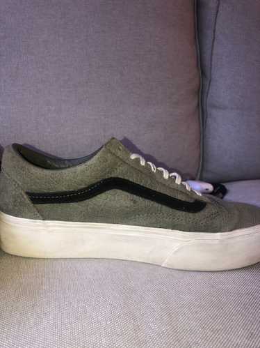 Vans Vans Crocodile Suede Olive Platform Sneakers